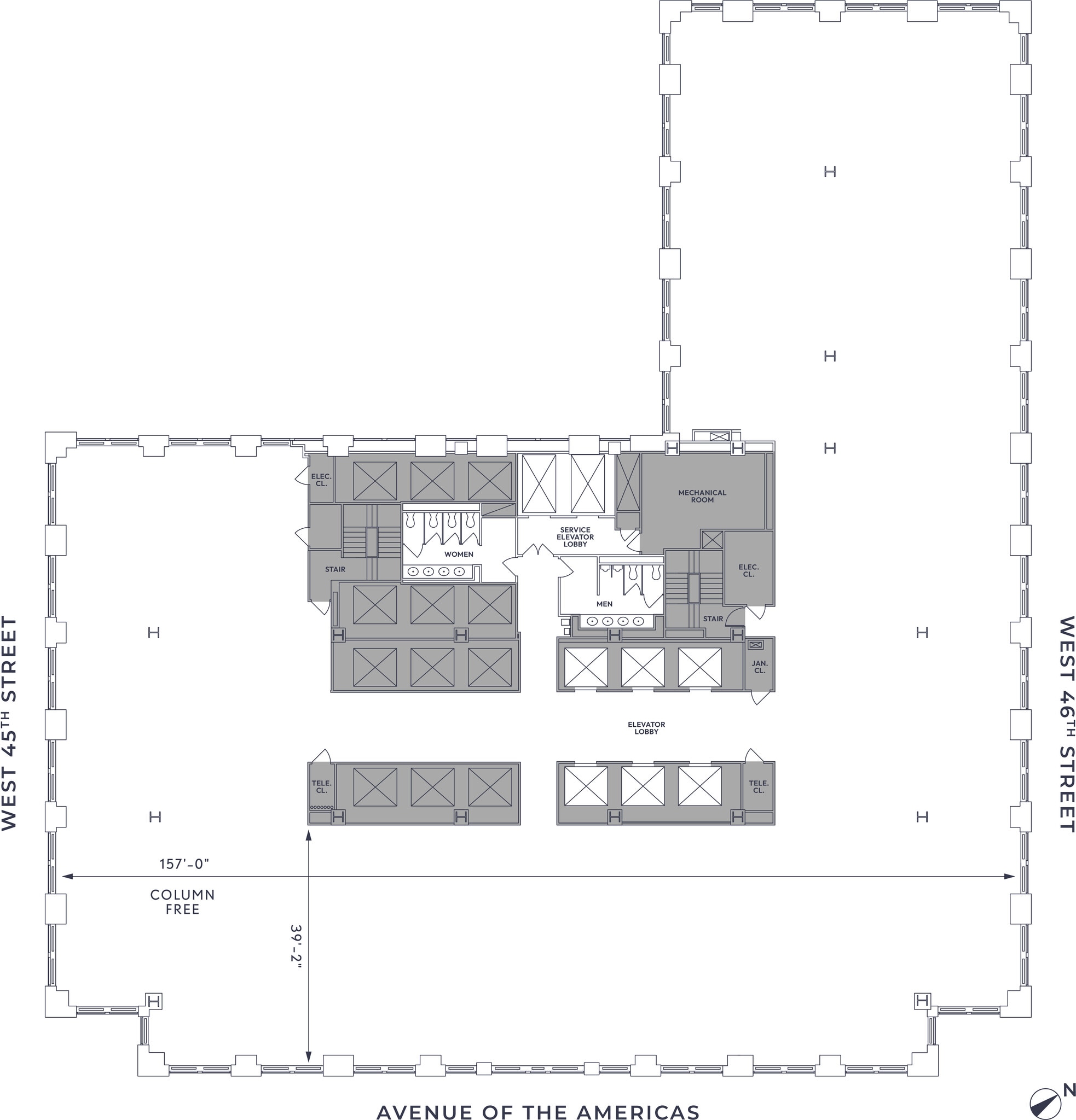 1177 Avenue Of The Americas, New York, NY à louer Plan d’étage– Image 1 sur 5