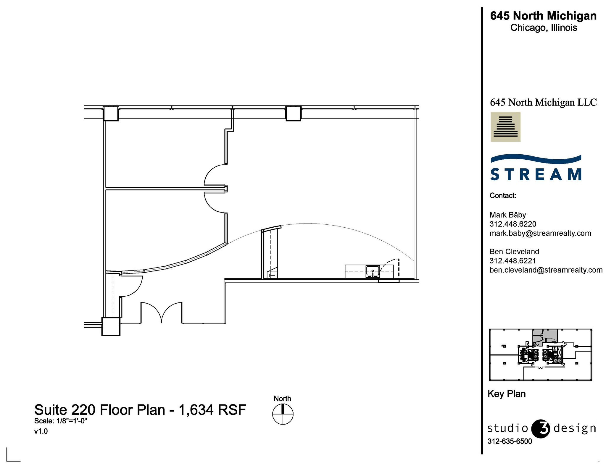 645 N Michigan Ave, Chicago, IL à louer Plan d’étage– Image 1 sur 1