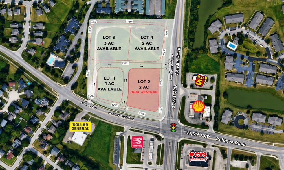 6334 Refugee Road, Canal Winchester, OH à louer - Aérien – Image 2 sur 3