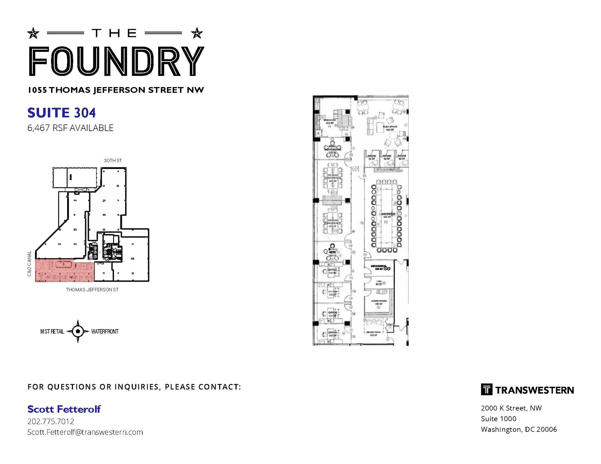 1055 Thomas Jefferson St NW, Washington, DC à louer Plan d’étage– Image 1 sur 1