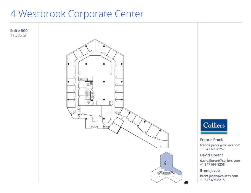 4 Westbrook Corporate Ctr, Westchester, IL à louer Plan d’étage– Image 1 sur 1