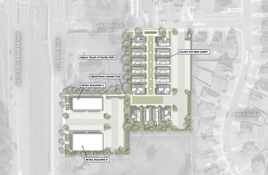 538 Richland Rd, Auburn, AL à louer - Plan de site – Image 3 sur 6