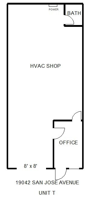 19042 San Jose Ave, City Of Industry, CA à louer Plan d’étage– Image 1 sur 1