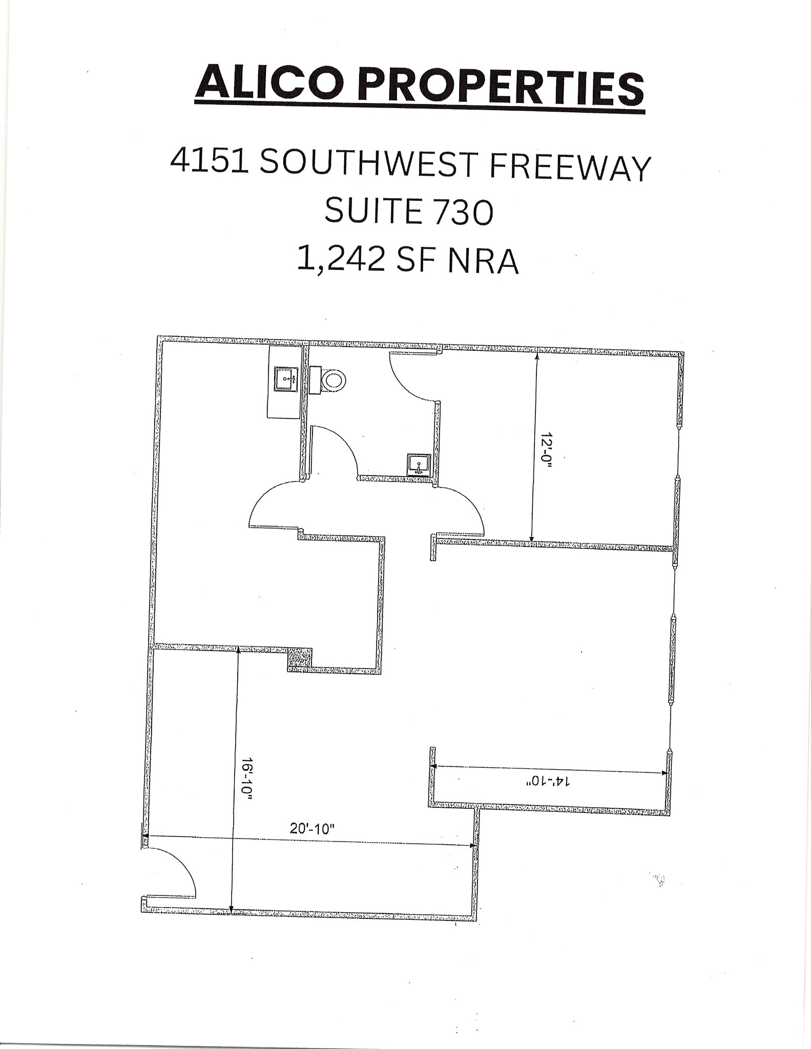 4151 Southwest Fwy, Houston, TX à louer Plan d’étage– Image 1 sur 1