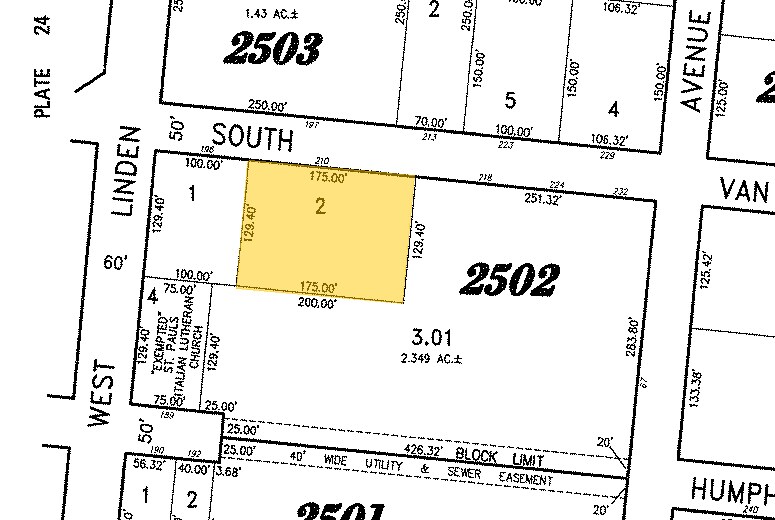 210 S Van Brunt St, Englewood, NJ à vendre - Plan cadastral – Image 2 sur 6