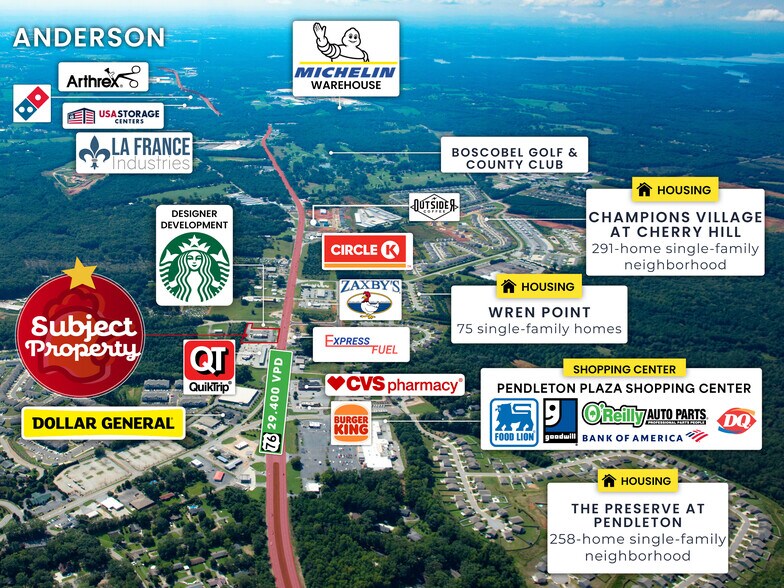 7610 Highway 76, Pendleton, SC à vendre - Aérien – Image 3 sur 6