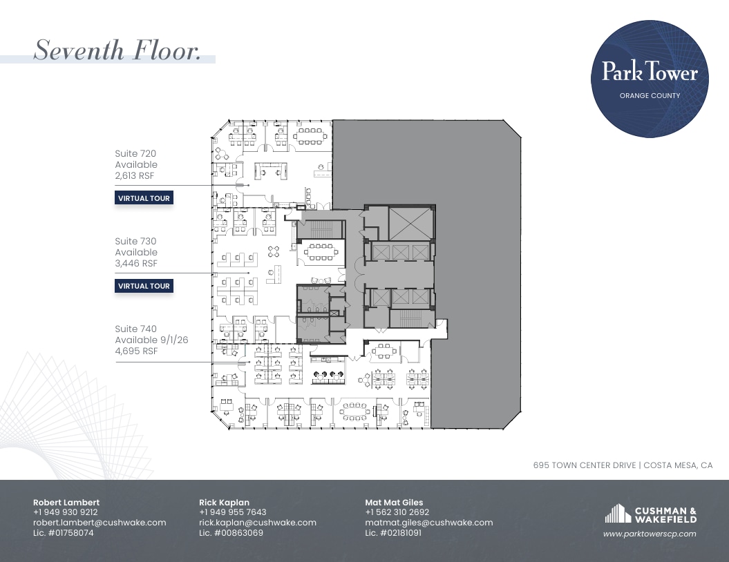 650 Town Center Dr, Costa Mesa, CA à louer Plan d’étage– Image 1 sur 1