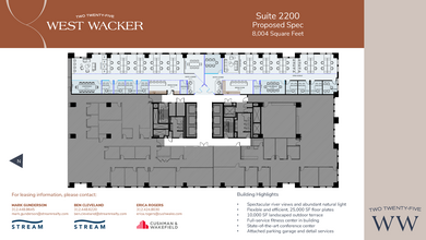 225 W Wacker Dr, Chicago, IL à louer Plan d’étage– Image 1 sur 2