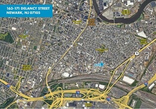163-171 Delancy St, Newark, NJ - Vue aérienne vue de carte
