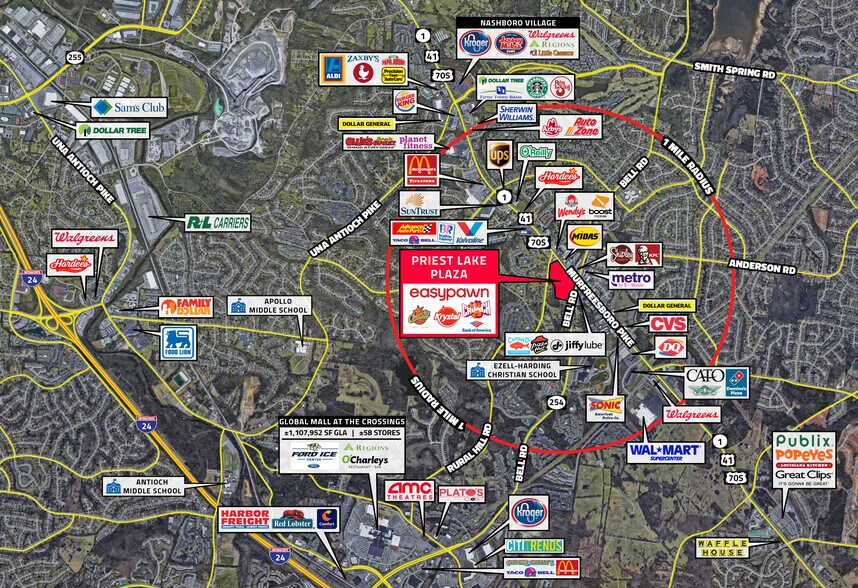 2651 Murfreesboro Pike, Nashville, TN à louer - Aérien – Image 2 sur 22