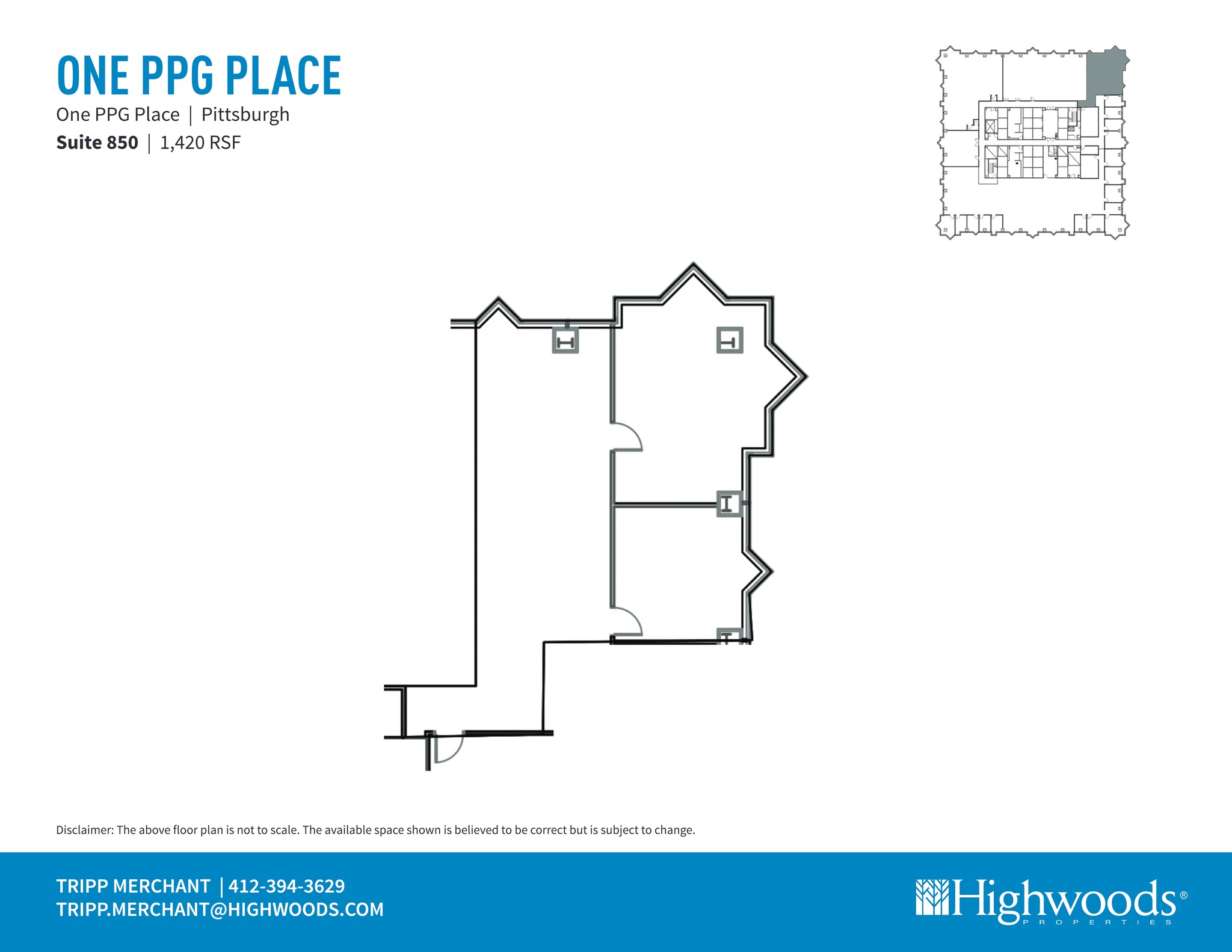 1 PPG Pl, Pittsburgh, PA à louer Plan de site– Image 1 sur 1