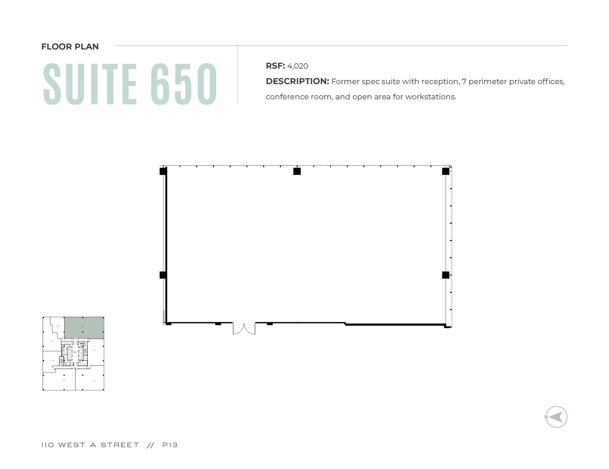 110 W A St, San Diego, CA à louer Plan d’étage– Image 1 sur 1
