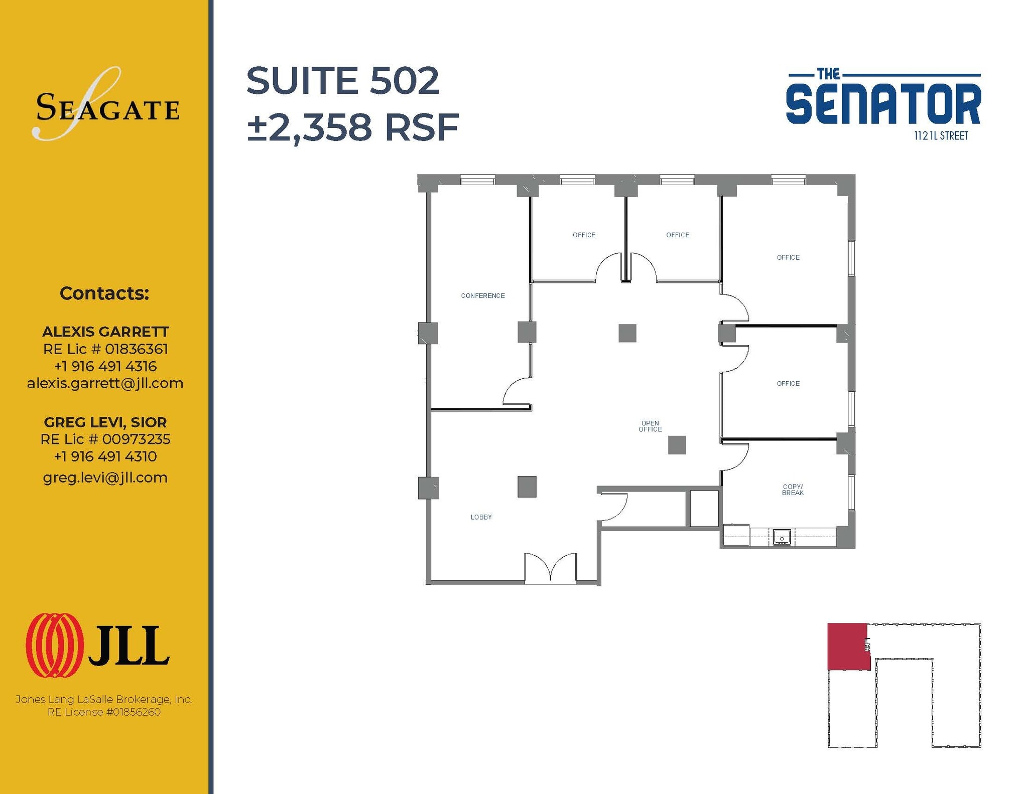 1121 L St, Sacramento, CA à louer Plan d’étage– Image 1 sur 1