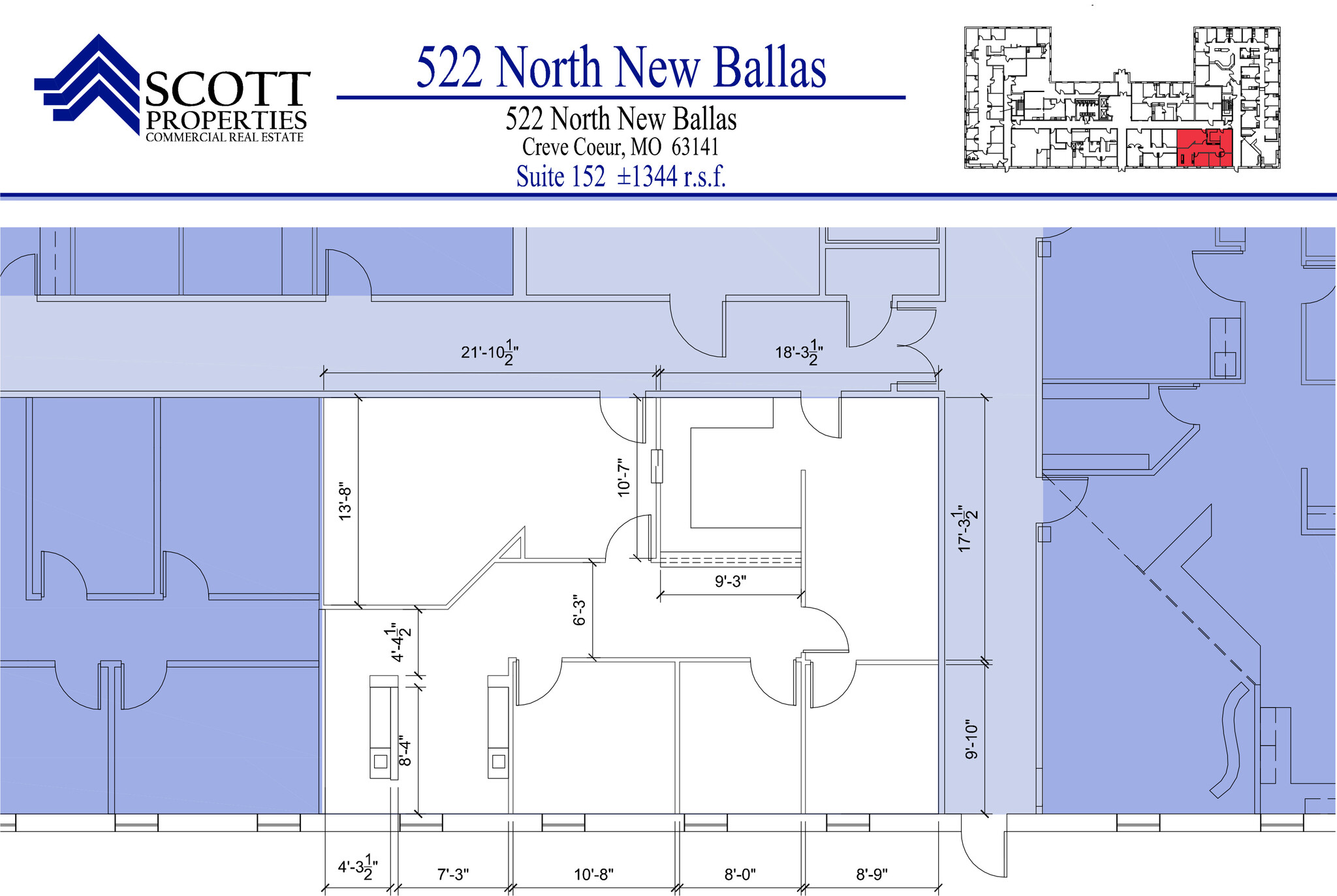 522 N New Ballas Rd, Creve Coeur, MO à louer Photo de l’immeuble– Image 1 sur 12