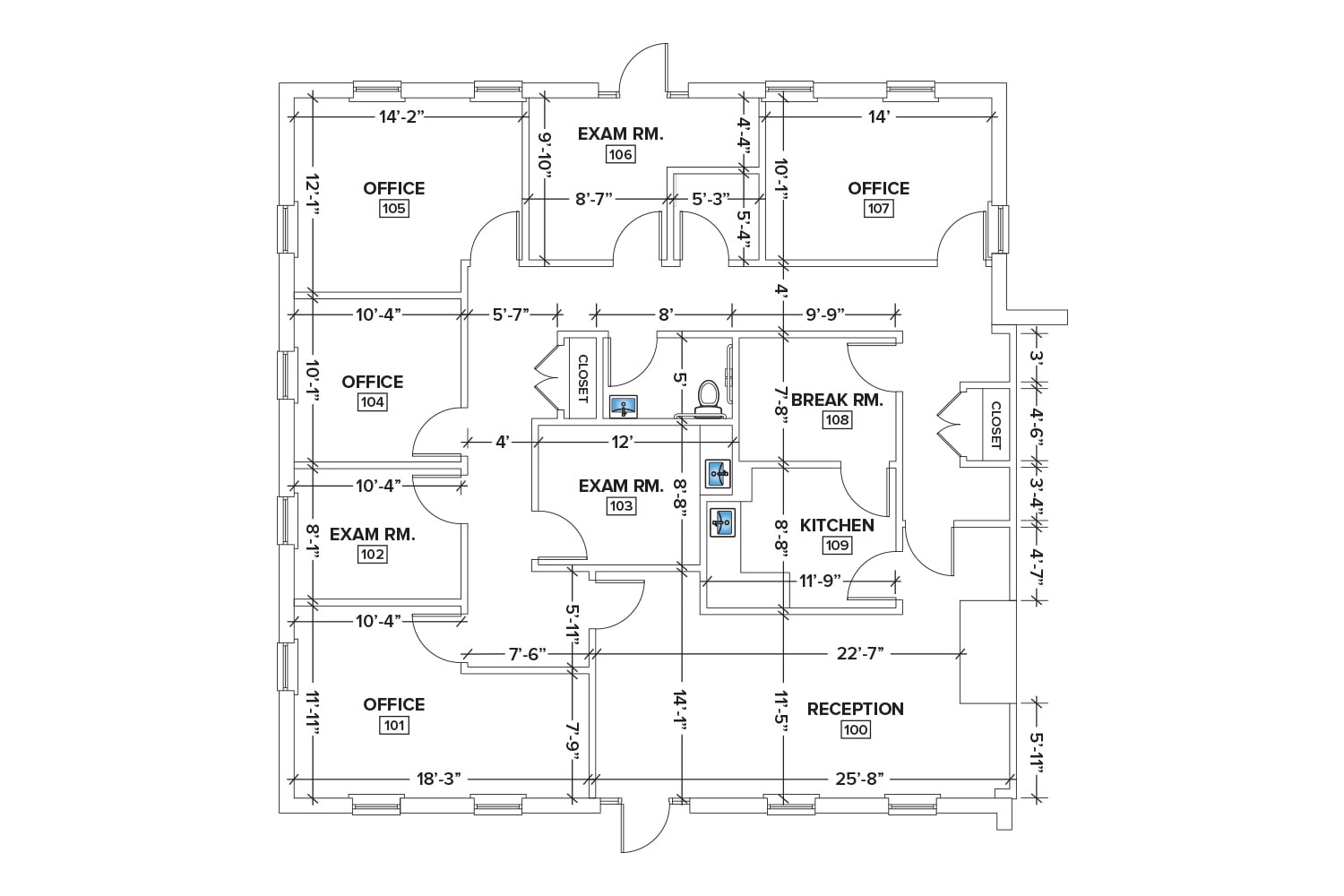 211 Commons Way, Princeton, NJ à louer Plan d’étage– Image 1 sur 2