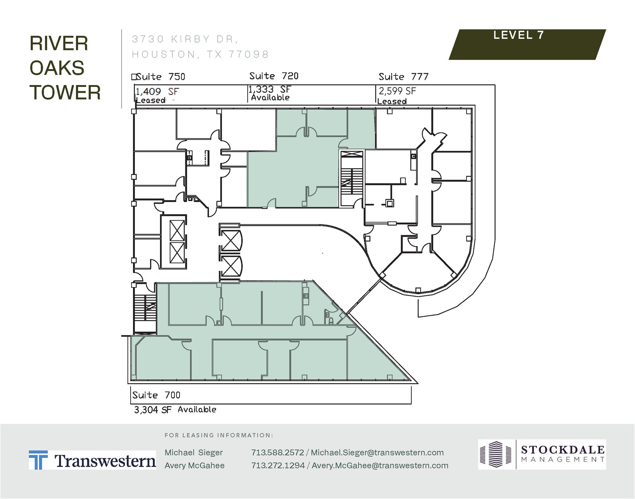 3730 Kirby Dr, Houston, TX à louer Plan d’étage– Image 1 sur 1