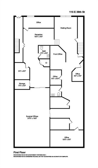 113 + 115 East 39th Street portefeuille de 2 biens à vendre sur LoopNet.fr - Plan d’étage – Image 2 sur 8