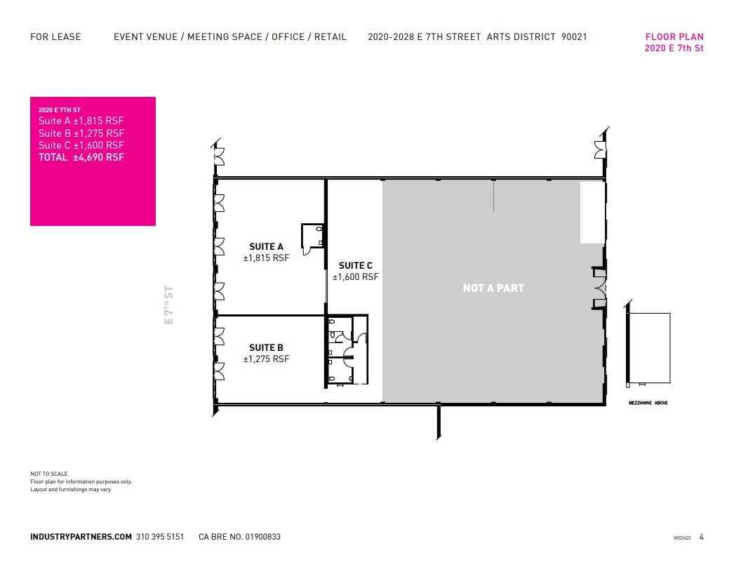 2014-2022 E 7th St, Los Angeles, CA à louer Plan d’étage– Image 1 sur 1