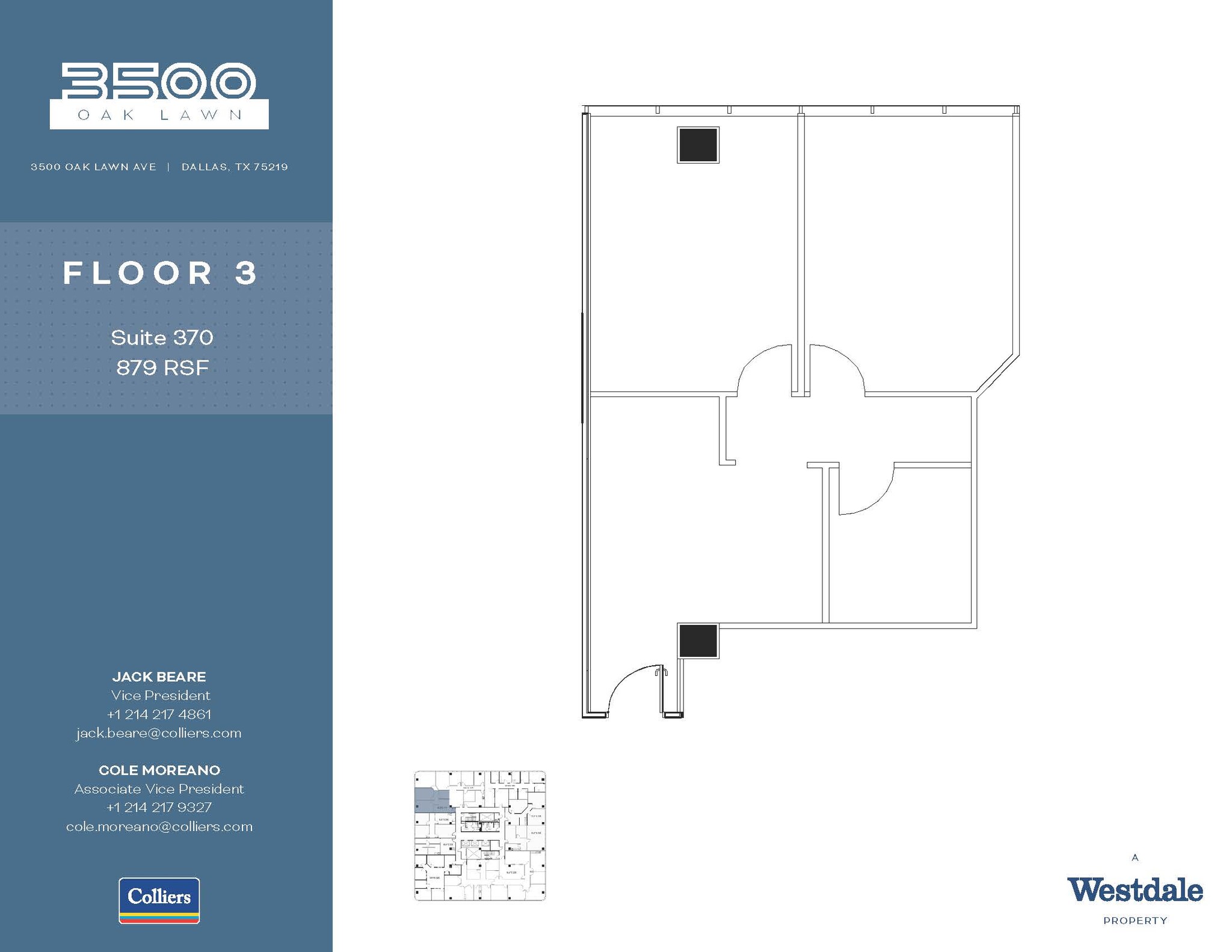 3500 Oak Lawn Ave, Dallas, TX à louer Plan d’étage– Image 1 sur 1