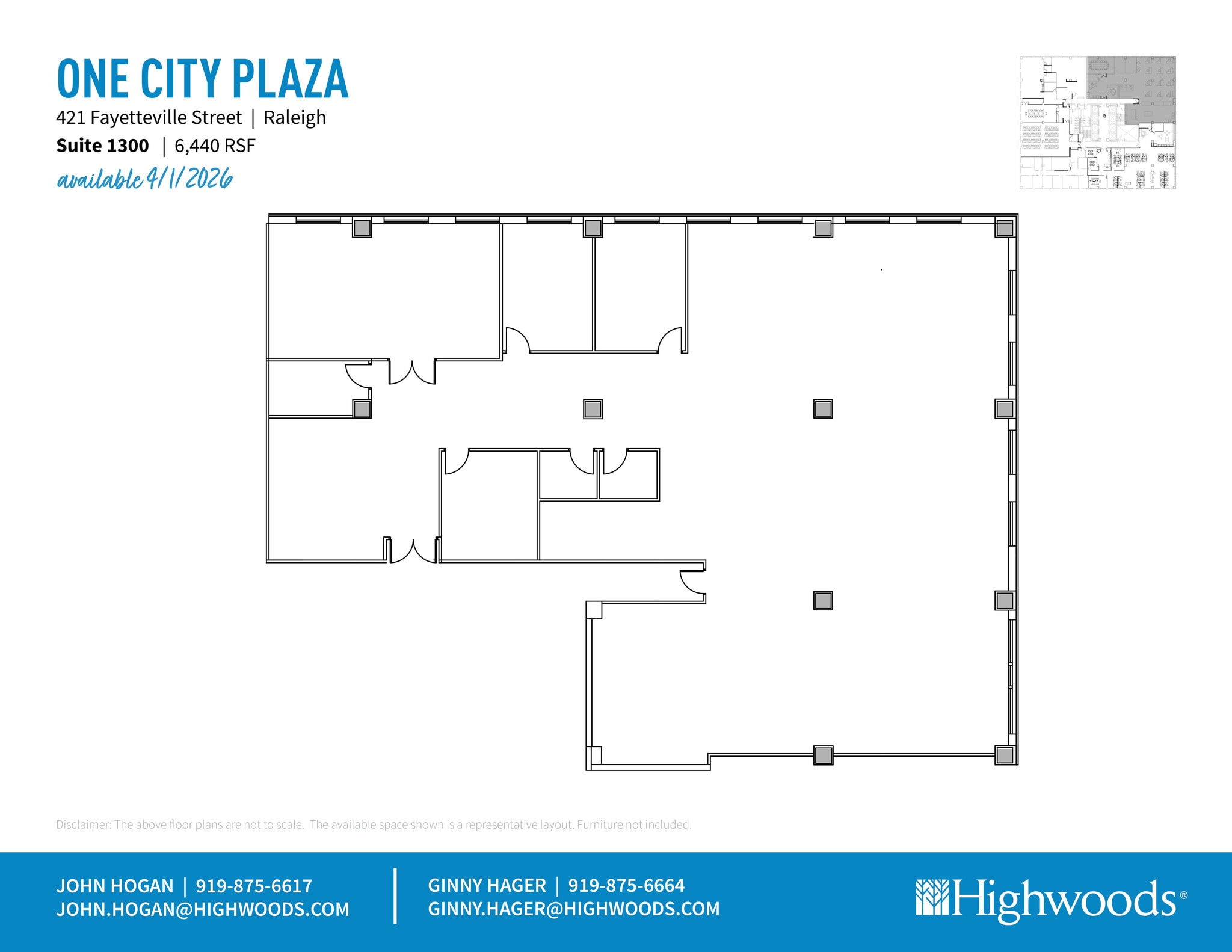 421 Fayetteville St, Raleigh, NC à louer Plan d’étage– Image 1 sur 1