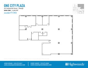 421 Fayetteville St, Raleigh, NC à louer Plan d’étage– Image 1 sur 1