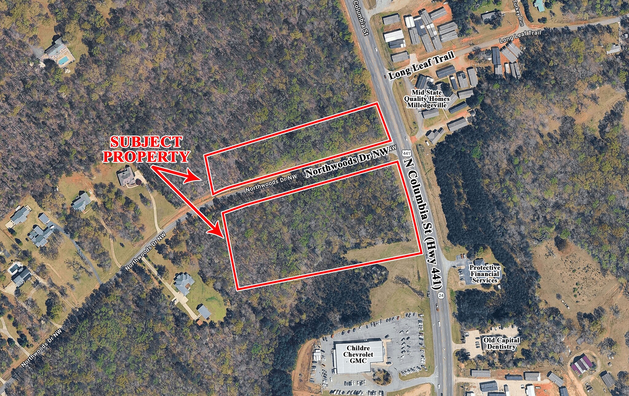2730 Columbia st, Milledgeville, GA à vendre Aérien– Image 1 sur 4