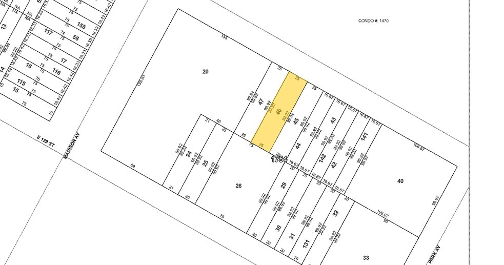 56 E 130th St, New York, NY à vendre - Plan cadastral – Image 2 sur 6