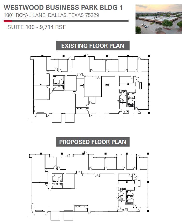 1801 Royal Ln, Farmers Branch, TX à louer Plan d’étage– Image 1 sur 1