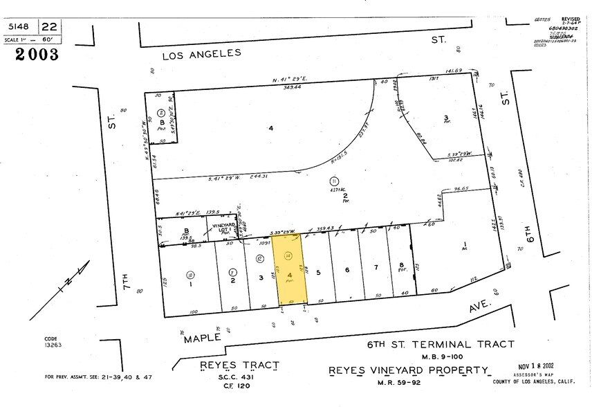 639 Maple Ave, Los Angeles, CA à vendre - Plan cadastral – Image 3 sur 3