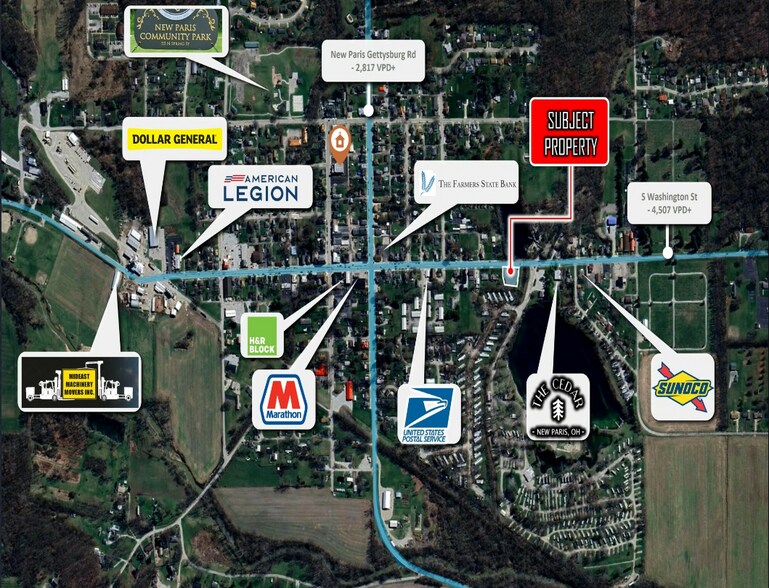 422 S Washington St, New Paris, OH à vendre - Aérien – Image 2 sur 3