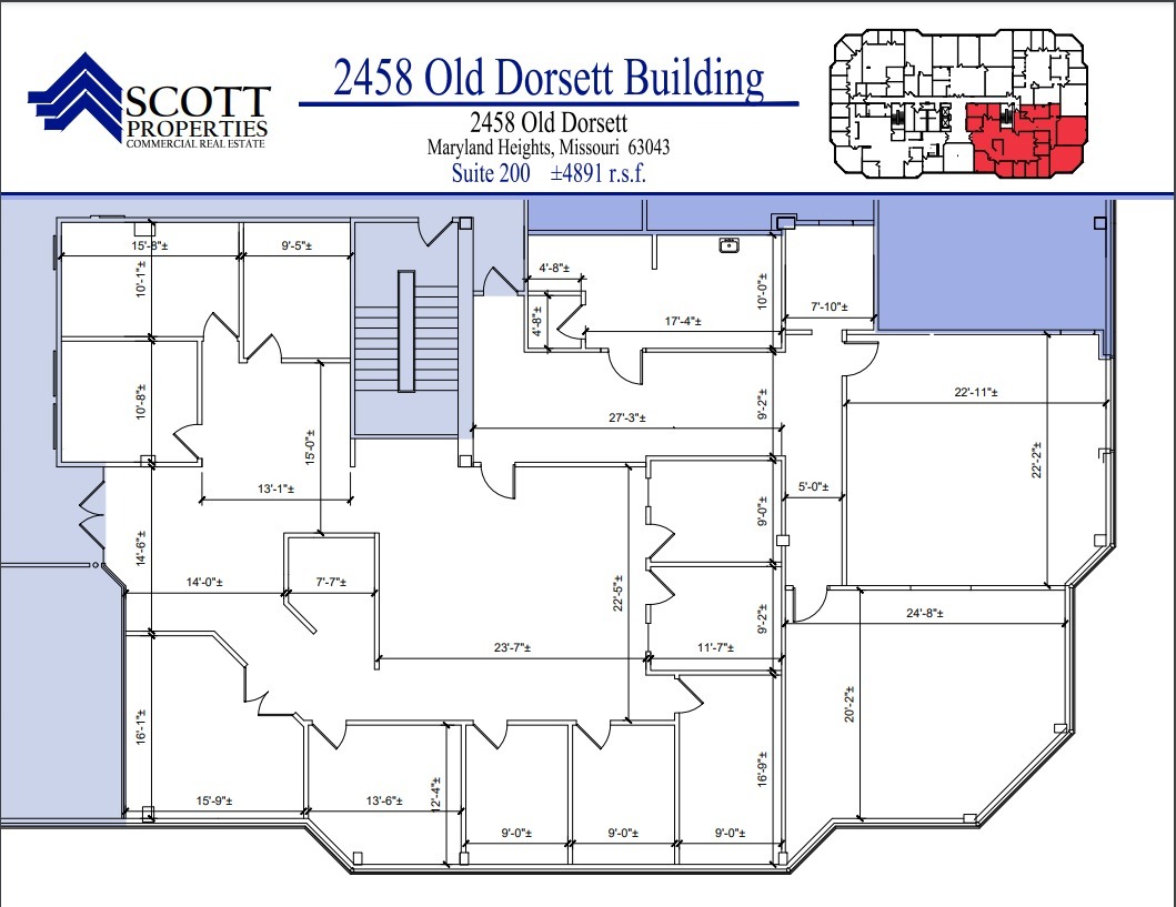 2458 Old Dorsett Rd, Maryland Heights, MO à louer Plan d’étage– Image 1 sur 1