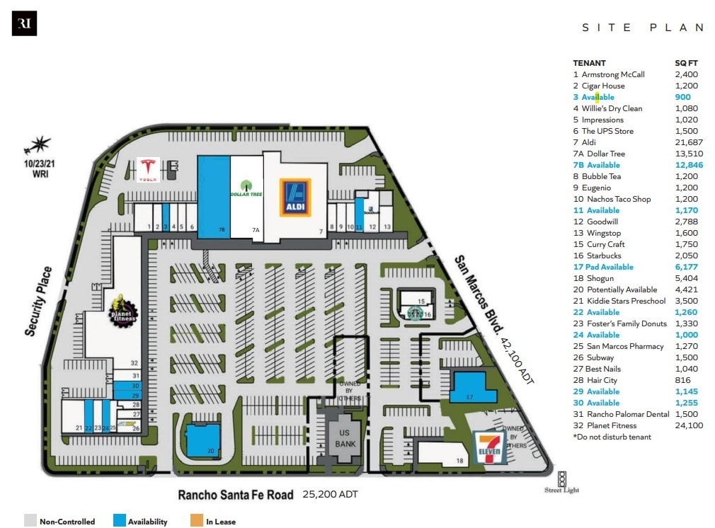 621-701 S Rancho Santa Fe Rd, San Marcos, CA à louer Plan de site– Image 1 sur 1