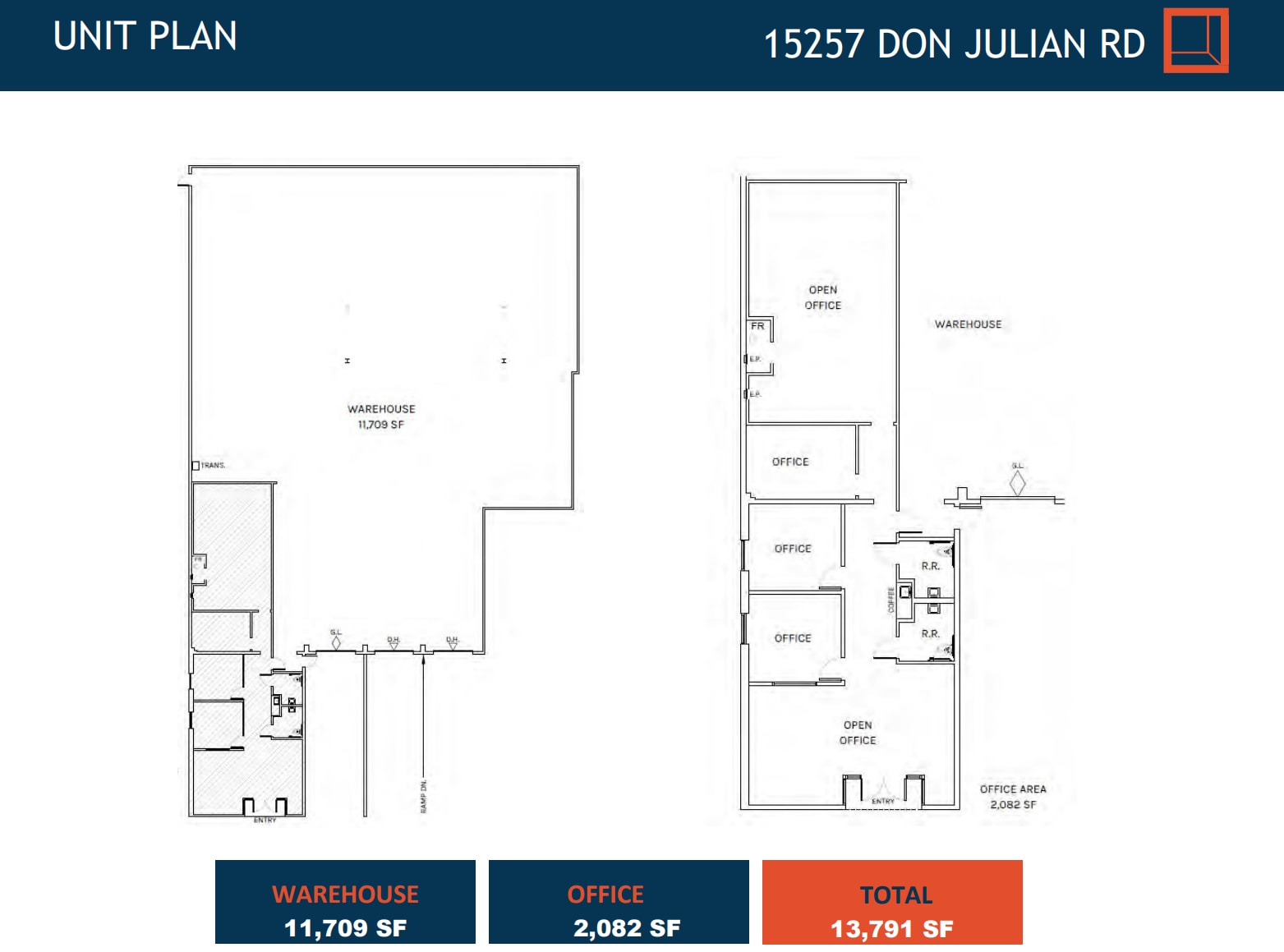 15317-15339 E Don Julian Rd, City of Industry, CA à louer Plan d’étage– Image 1 sur 1