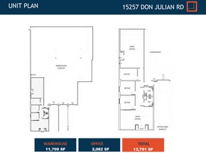 15317-15339 E Don Julian Rd, City of Industry, CA à louer Plan d’étage– Image 1 sur 1