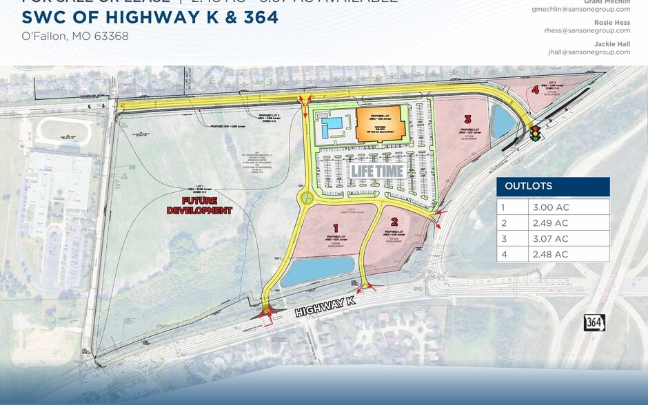 Hwy 364 & Hwy K, O'Fallon, MO à louer - Plan de site – Image 2 sur 2