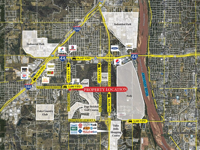 6101 S 33rd W Ave, Tulsa, OK à vendre - Aérien – Image 1 sur 2
