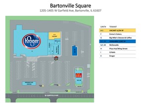 1205-1405 W Garfield Ave, Bartonville, IL à louer Plan de site– Image 1 sur 1