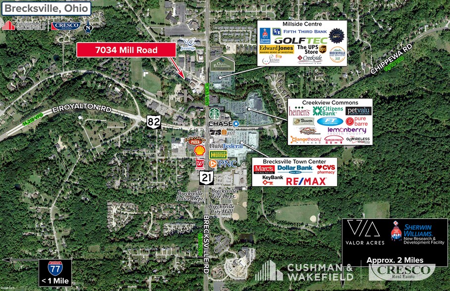 7032-7034 Mill Rd, Brecksville, OH à louer - Photo de l’immeuble – Image 3 sur 4