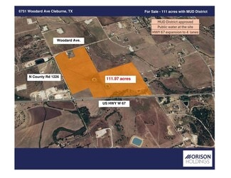 Plus de détails pour 112-Acres Highway 67, Cleburne, TX - Terrain à vendre