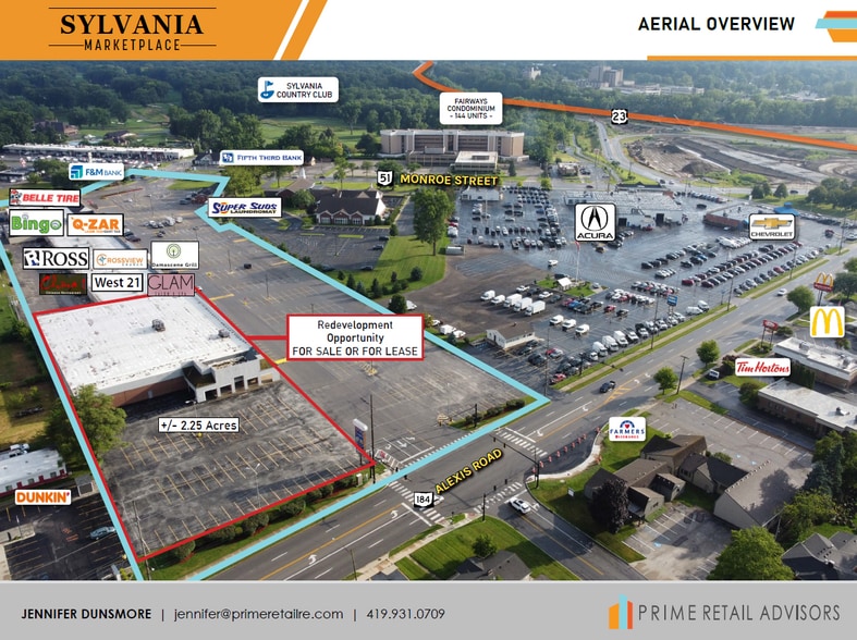 5834 Monroe St, Sylvania, OH à louer - Aérien – Image 3 sur 9