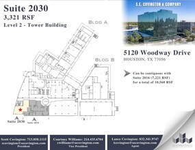 5120 Woodway Dr, Houston, TX à louer Plan d’étage– Image 1 sur 2