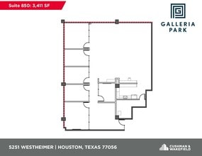 5251 Westheimer Rd, Houston, TX à louer Plan d’étage– Image 1 sur 1