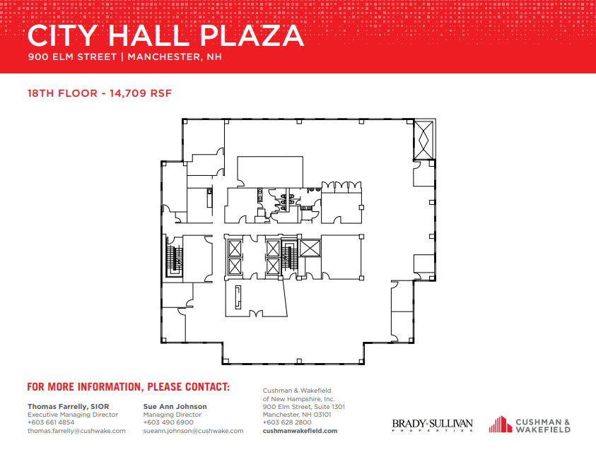 900 Elm St, Manchester, NH à louer Plan d’étage– Image 1 sur 1