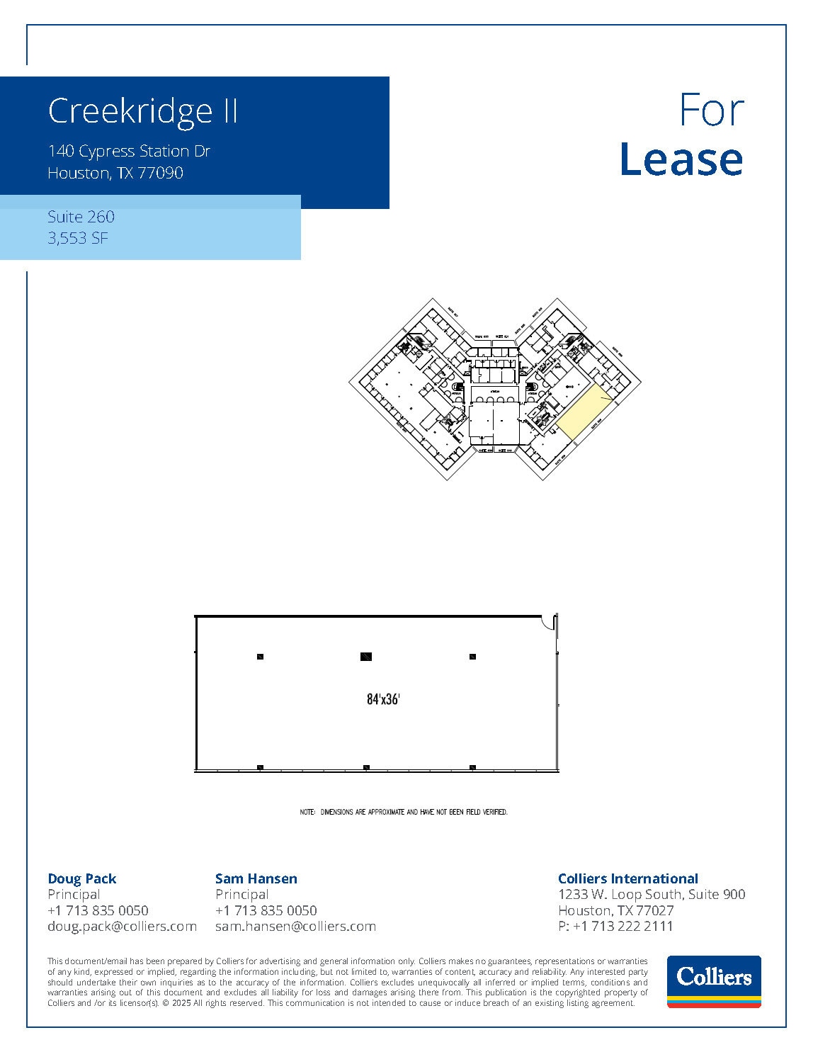 110-140 Cypress Station Dr, Houston, TX à louer Plan d’étage– Image 1 sur 1