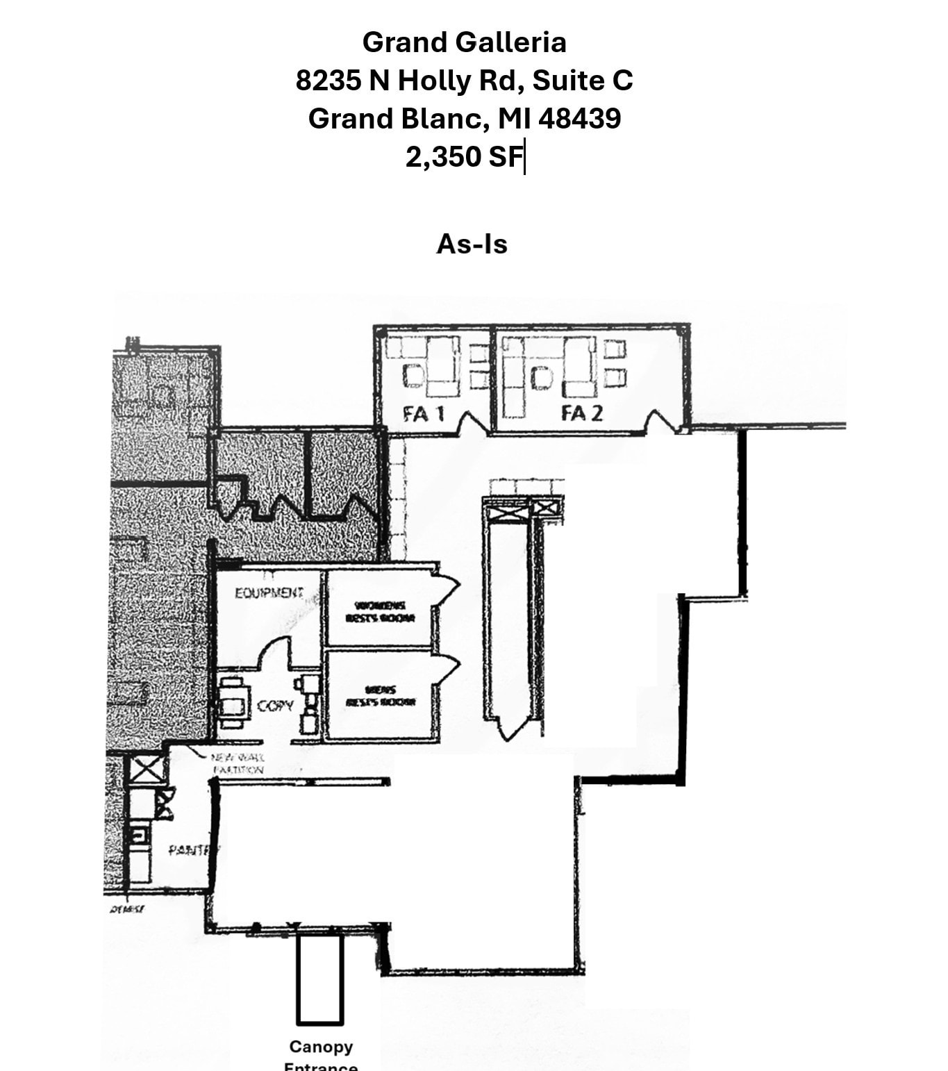 8235 N Holly Rd, Grand Blanc, MI à louer Plan d’étage– Image 1 sur 1