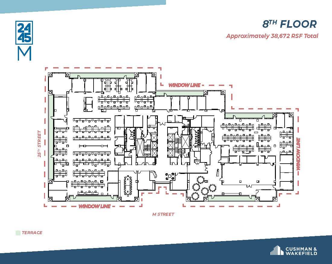 2445 M St NW, Washington, DC à louer Plan d’étage– Image 1 sur 7