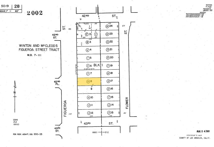 4240 S Figueroa St, Los Angeles, CA à vendre - Plan cadastral – Image 2 sur 6