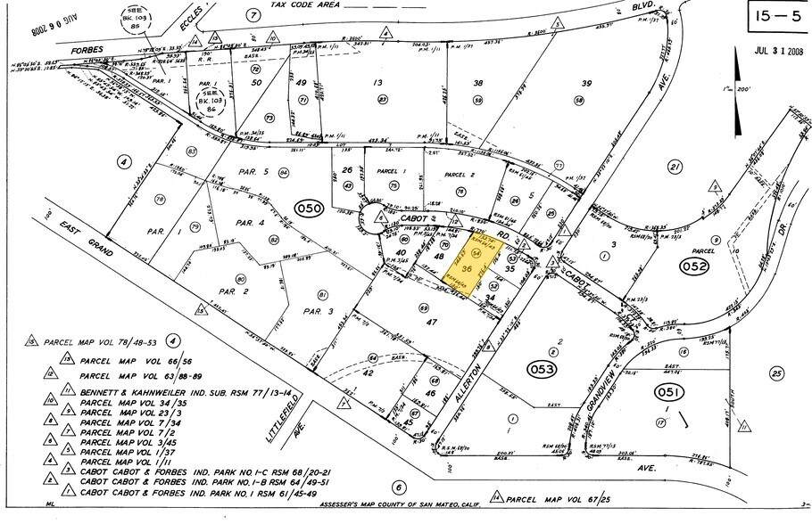 486 Cabot Rd, South San Francisco, CA à vendre - Plan cadastral – Image 2 sur 7