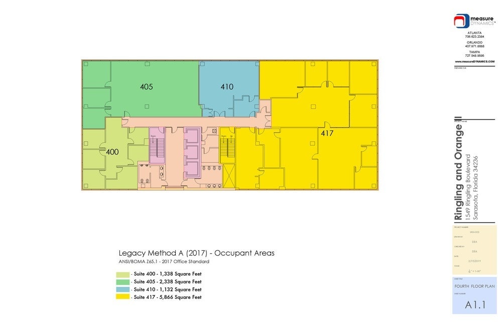 1549 Ringling Blvd, Sarasota, FL à louer Plan d’étage– Image 1 sur 1