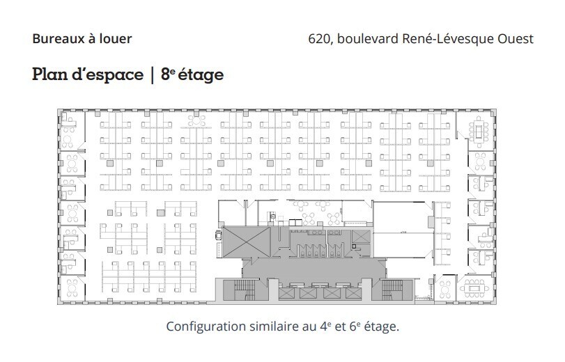620 Boul René Lévesque O, Montréal, QC à louer Plan d’étage– Image 1 sur 1